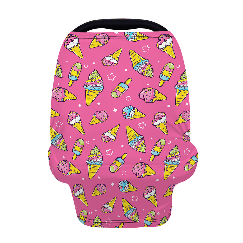 Cute Ice Cream Pattern Print Baby Seat Cover