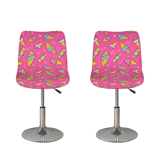 Cute Ice Cream Pattern Print Bar Stool Covers