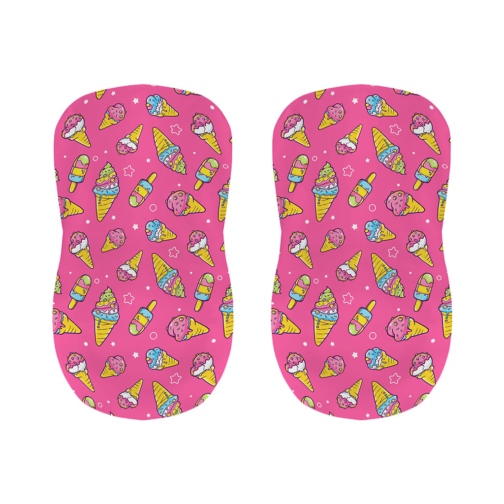 Cute Ice Cream Pattern Print Bar Stool Covers