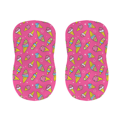 Cute Ice Cream Pattern Print Bar Stool Covers