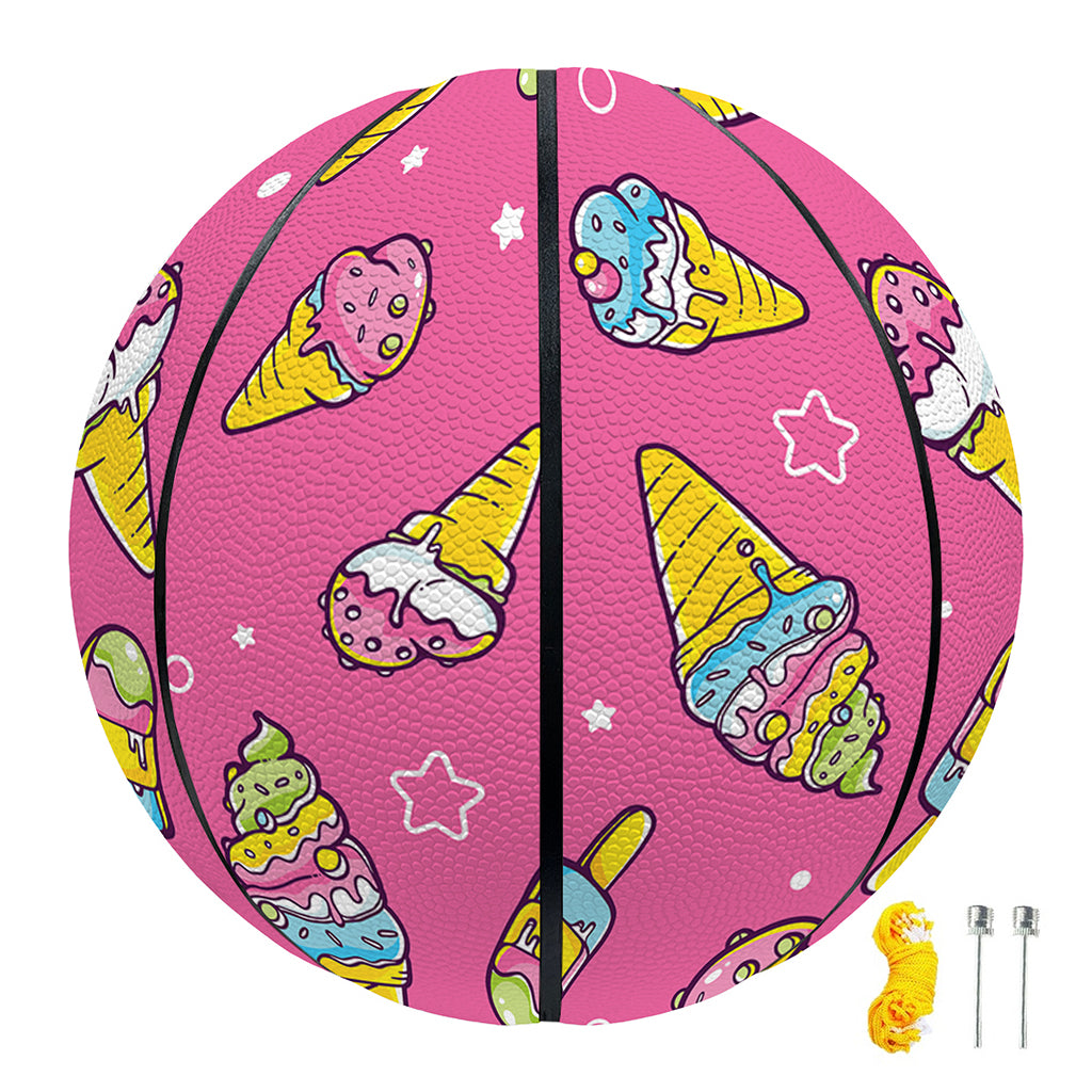 Cute Ice Cream Pattern Print Basketball