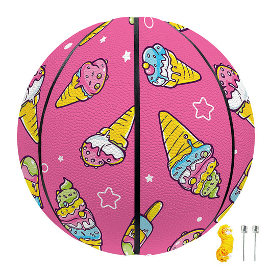 Cute Ice Cream Pattern Print Basketball