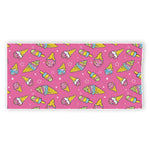 Cute Ice Cream Pattern Print Beach Towel
