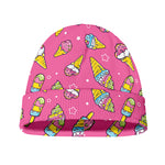 Cute Ice Cream Pattern Print Beanie