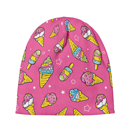 Cute Ice Cream Pattern Print Beanie