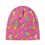 Cute Ice Cream Pattern Print Beanie