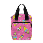 Cute Ice Cream Pattern Print Bible Tote Bag