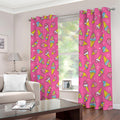 Cute Ice Cream Pattern Print Dimout Grommet Curtains