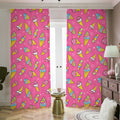 Cute Ice Cream Pattern Print Dimout Pencil Pleat Curtains