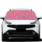 Cute Ice Cream Pattern Print Car Windshield Snow Cover