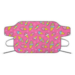 Cute Ice Cream Pattern Print Car Windshield Snow Cover