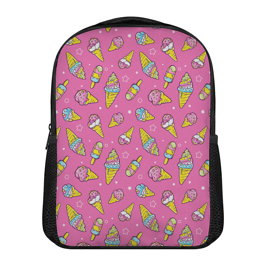 Cute Ice Cream Pattern Print Casual Backpack