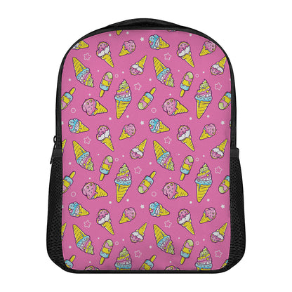 Cute Ice Cream Pattern Print Casual Backpack