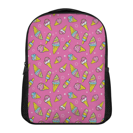 Cute Ice Cream Pattern Print Casual Backpack