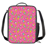 Cute Ice Cream Pattern Print Crossbody Lunch Bag