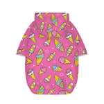 Cute Ice Cream Pattern Print Dog Zip Up Hoodie