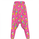 Cute Ice Cream Pattern Print Hammer Pants