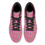 Cute Ice Cream Pattern Print High Top Leather Sneakers