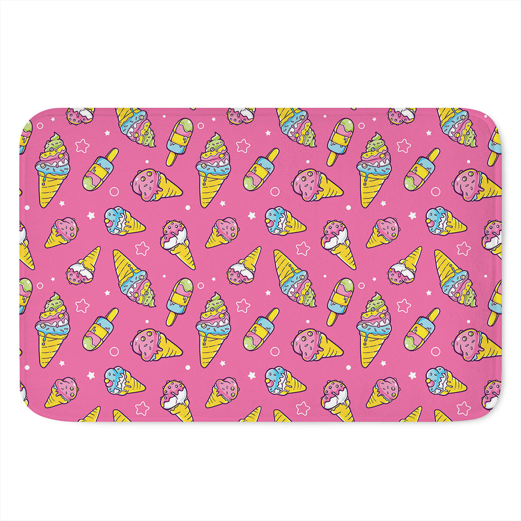 Cute Ice Cream Pattern Print Indoor Door Mat