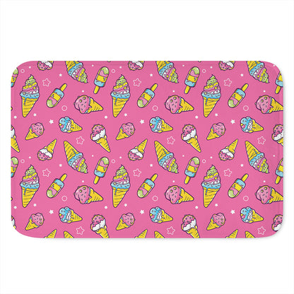 Cute Ice Cream Pattern Print Indoor Door Mat