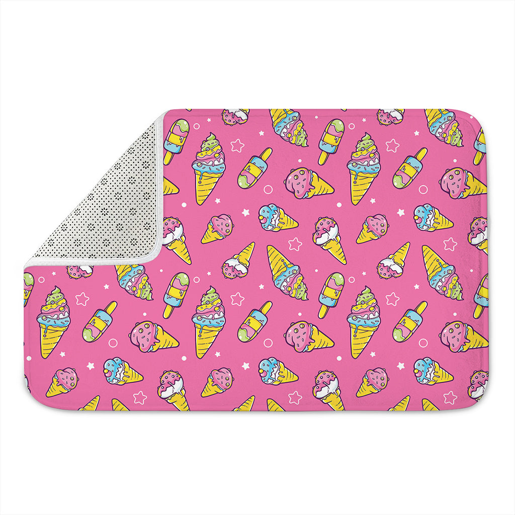 Cute Ice Cream Pattern Print Indoor Door Mat
