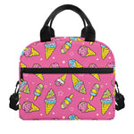 Cute Ice Cream Pattern Print Insulated Lunch Bag