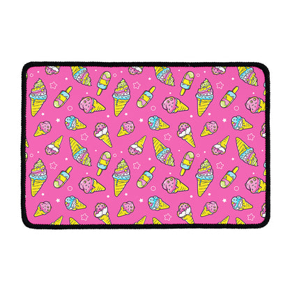 Cute Ice Cream Pattern Print Kitchen Mat