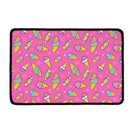 Cute Ice Cream Pattern Print Kitchen Mat