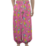 Cute Ice Cream Pattern Print Lantern Pants