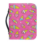 Cute Ice Cream Pattern Print Leather Bible Cover
