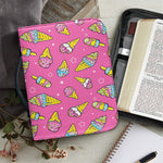 Cute Ice Cream Pattern Print Leather Bible Cover