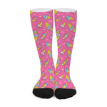 Cute Ice Cream Pattern Print Long Socks