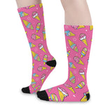 Cute Ice Cream Pattern Print Long Socks