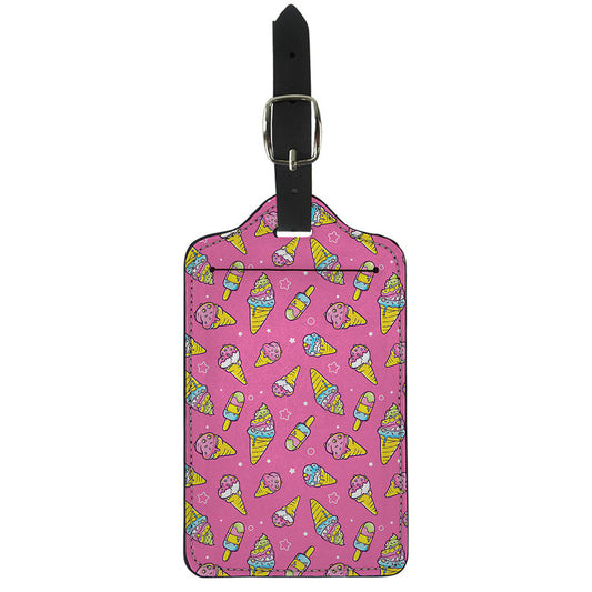 Cute Ice Cream Pattern Print Luggage Tag