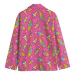 Cute Ice Cream Pattern Print Men's Blazer