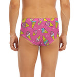 Cute Ice Cream Pattern Print Men's Briefs