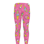 Cute Ice Cream Pattern Print Men's leggings