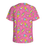Cute Ice Cream Pattern Print Men's Sports T-Shirt