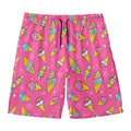 Cute Ice Cream Pattern Print Men's Swim Trunks