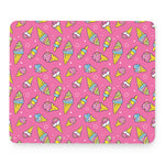 Cute Ice Cream Pattern Print Mouse Pad