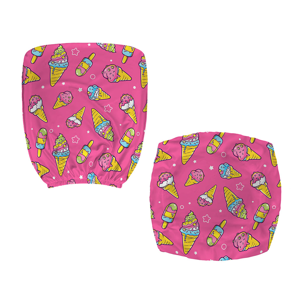 Cute Ice Cream Pattern Print Office Chair Cover