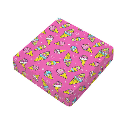 Cute Ice Cream Pattern Print Outdoor Seat Cushion Cover