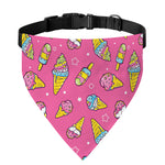 Cute Ice Cream Pattern Print Over The Collar Dog Bandana