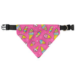 Cute Ice Cream Pattern Print Over The Collar Dog Bandana
