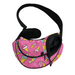 Cute Ice Cream Pattern Print Pet Sling Carrier