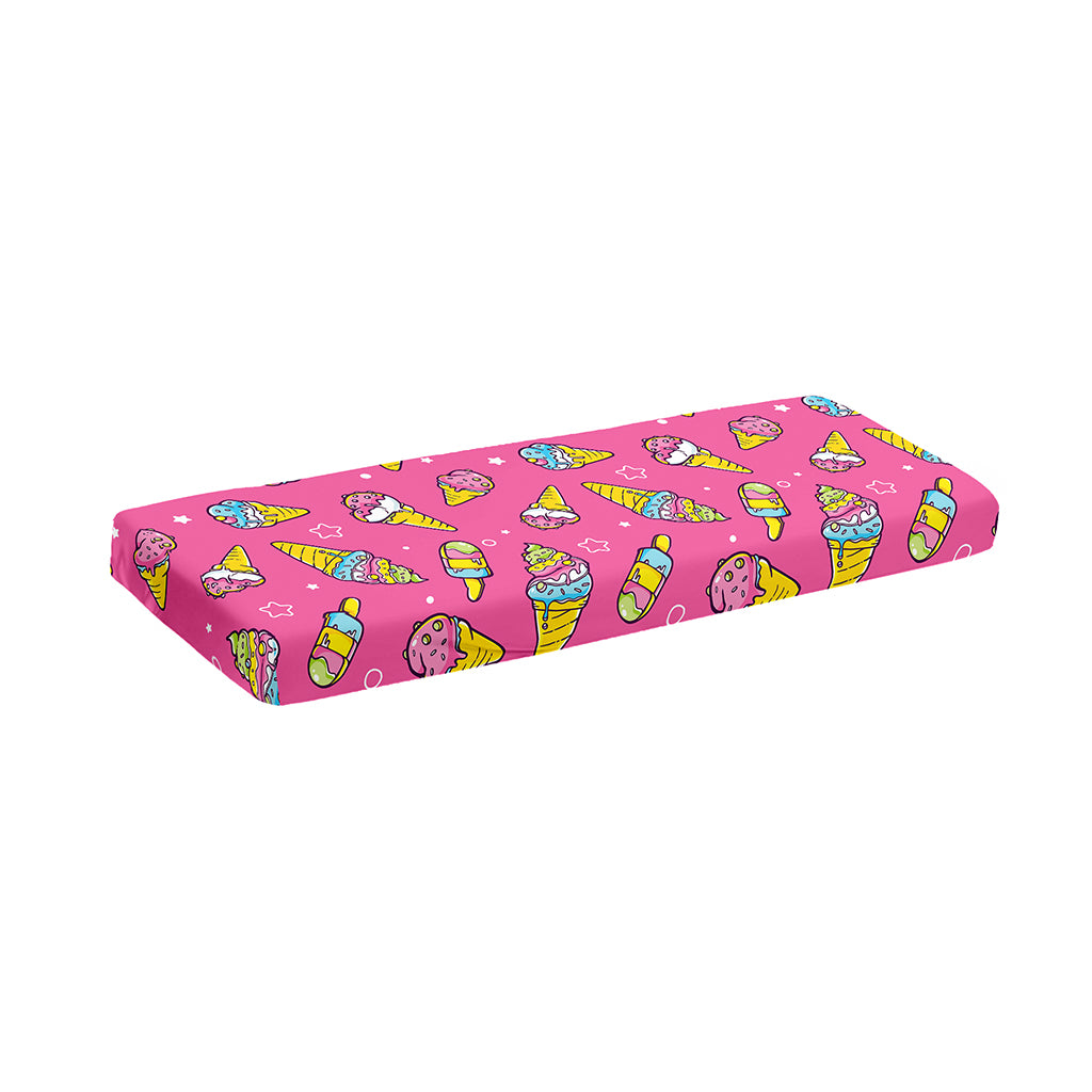 Cute Ice Cream Pattern Print Piano Keyboard Cover