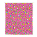 Cute Ice Cream Pattern Print Polyester Shower Curtain