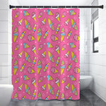 Cute Ice Cream Pattern Print Premium Shower Curtain