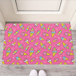 Cute Ice Cream Pattern Print Rubber Doormat