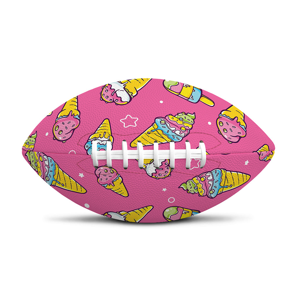 Cute Ice Cream Pattern Print Rugby Ball